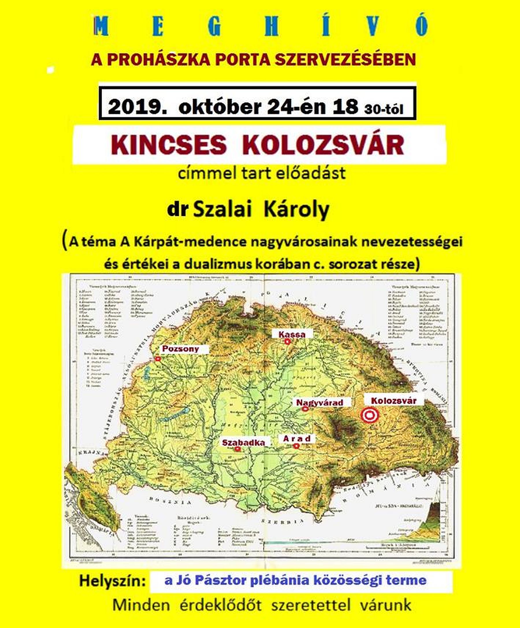 Kincses Kolozsvár - dr. Szalai Károly előadása a Prohászka Portán